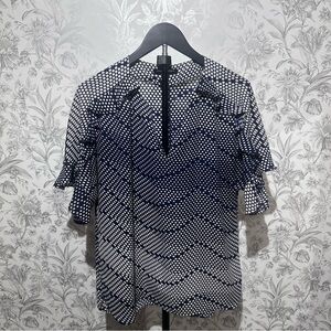 Banana Republic Navy and White Geometric Shirt